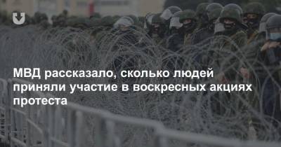 МВД рассказало, сколько людей приняли участие в воскресных акциях протеста