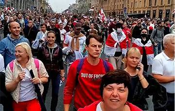 Как минчане вышли на Марш за новую Беларусь