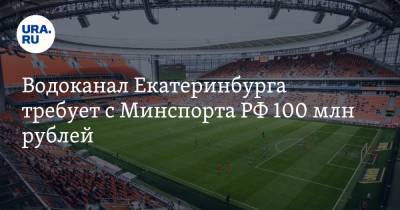 Водоканал Екатеринбурга требует с Минспорта РФ 100 млн рублей
