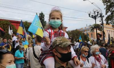 В Киеве проходит Марш защитников Украины