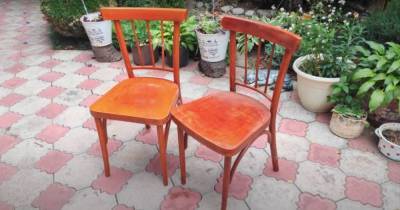 Необычное и полезное преображение старых советских стульев