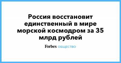 Владимир Путин - Россия восстановит единственный в мире морской космодром за 35 млрд рублей - forbes.ru - Россия - США