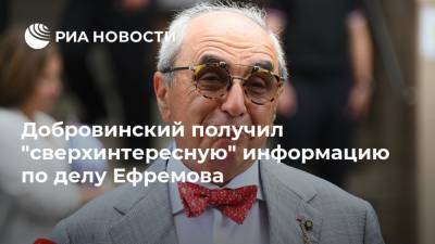 Добровинский получил "сверхинтересную" информацию по делу Ефремова