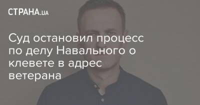 Суд остановил процесс по делу Навального о клевете в адрес ветерана