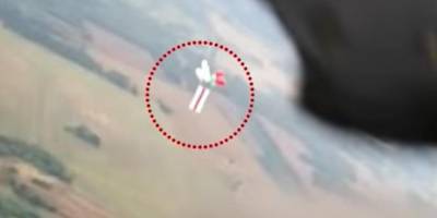 Опубликованы кадры перехвата белорусскими военными воздушных шаров