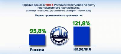 Карелия вошла в тройку лидеров российских регионов по росту промышленного производства