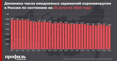 В России за сутки выявлено 4696 случаев COVID-19
