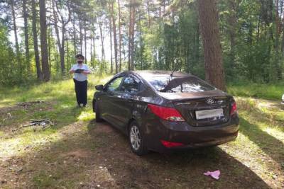 Угнанный Hyundai Solaris нашли в лесу под Псковом - mk-pskov.ru - Россия - Псков - Военный - район Псковский