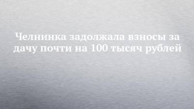 Челнинка задолжала взносы за дачу почти на 100 тысяч рублей