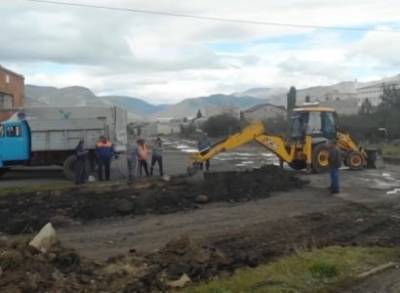 В Армении в городе Раздан стартовали широкомасштабные работы по ремонту дорог