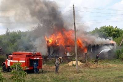 В Рязанской области дотла сгорел жилой дом