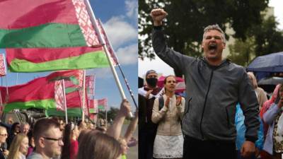 В Минске вновь проходят митинги в поддержку Лукашенко и Тихановской