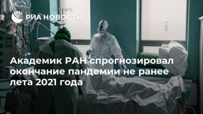 Академик РАН спрогнозировал окончание пандемии не ранее лета 2021 года