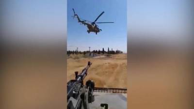 "Жесткий прессинг" военных США вертолетом РФ в Сирии попал на видео.