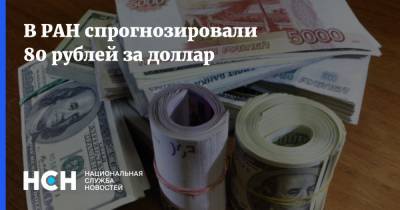 В РАН спрогнозировали 80 рублей за доллар