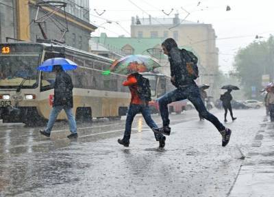 В Москве сильный ливень, МЧС предупреждает водителей, Третьяковку уже затопило