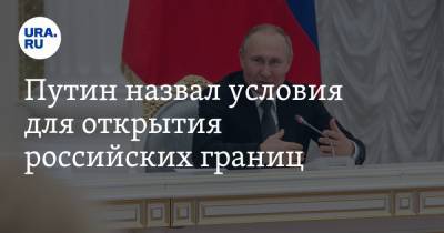 Путин назвал условия для открытия российских границ