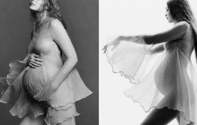 Джиджи Хадид впервые показала трогательные кадры своей "беременной" фотосессии