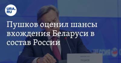 Пушков оценил шансы вхождения Беларуси в состав России