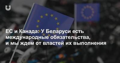 ЕС и Канада: У Беларуси есть международные обязательства, и мы ждем от властей их выполнения