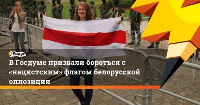 В Госдуме призвали бороться с «нацистским» флагом белорусской оппозиции