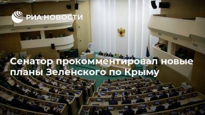 Сенатор прокомментировал новые планы Зеленского по Крыму