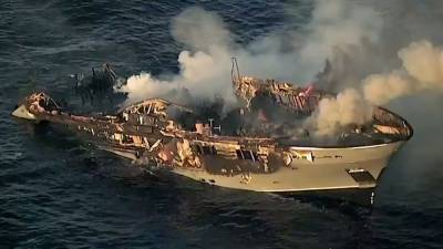 Семнадцать туристов были спасены с борта итальянской яхты.