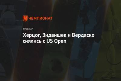 Херцог, Зиданшек и Вердаско снялись с US Open