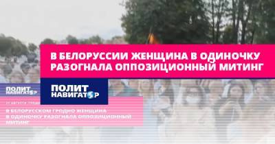 В Белоруссии женщина в одиночку разогнала оппозиционный митинг