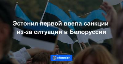 Эстония первой ввела санкции из-за ситуации в Белоруссии