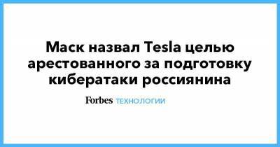 Маск назвал Tesla целью арестованного за подготовку кибератаки россиянина