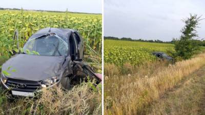 В Воронежской области в перевернувшейся машине погиб водитель
