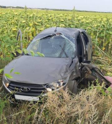 «Лада» опрокинулась в кювет в Воронежской области, водитель погиб