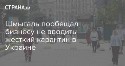 Шмыгаль пообещал бизнесу не вводить жесткий карантин в Украине