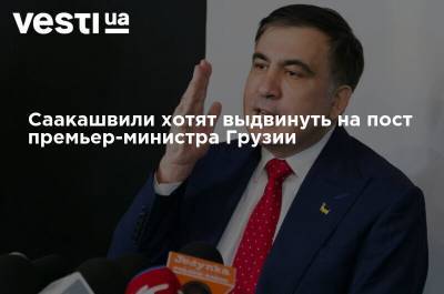 Саакашвили хотят выдвинуть на пост премьер-министра Грузии