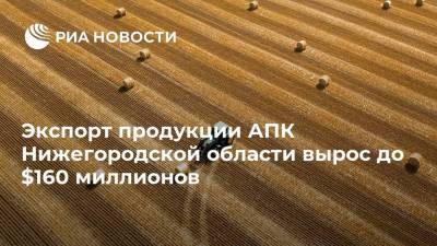 Экспорт продукции АПК Нижегородской области вырос до $160 миллионов