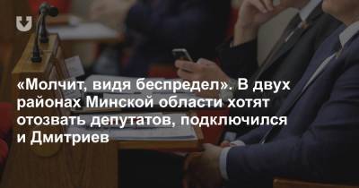 «Молчит, видя беспредел». В двух районах Минской области хотят отозвать депутатов, подключился и Дмитриев