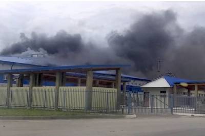 На молочном заводе в Орше произошёл пожар