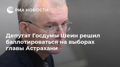 Депутат Госдумы Шеин решил баллотироваться на выборах главы Астрахани