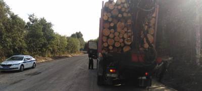 В Карелии лишенный прав водитель сел за руль лесовоза