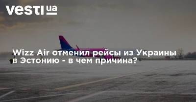 Wizz Air отменил рейсы из Украины в Эстонию - в чем причина?