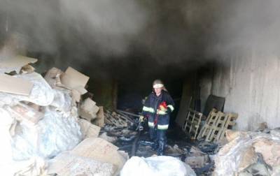 В Чернигове на видео сняли обрушение здания при пожаре