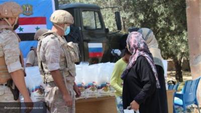 Военные РФ провели в сирийской провинции Дамаск гуманитарную акцию
