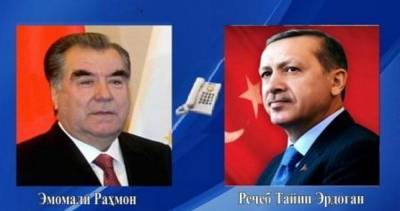 Президенты Таджикистана и Турции провели телефонный разговор