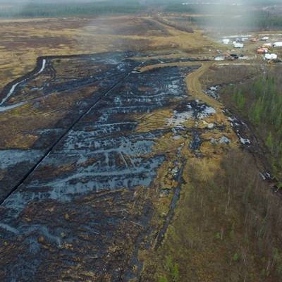 Разлив нефти произошёл в Усинском районе Коми