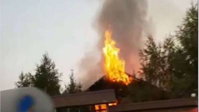 В Павлодаре произошёл крупный пожар на территории базы отдыха