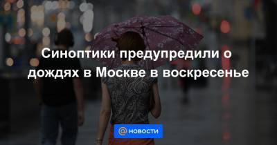 Синоптики предупредили о дождях в Москве в воскресенье