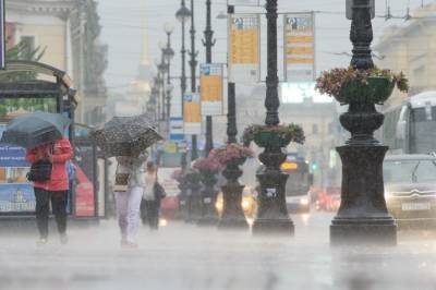 В МЧС предупредили о сильных дождях в Петербурге этой ночью