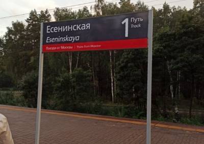 В Московской области появилась станция Есенинская