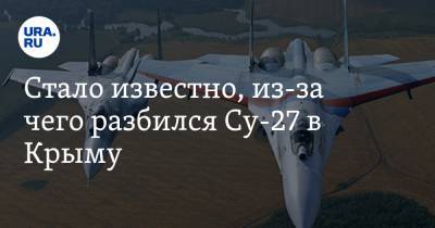Стало известно, из-за чего разбился Су-27 в Крыму